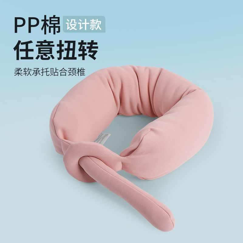 หมอนรองคอสําหรับเดินทาง หมอนรองคอในรถยนต์ หมอนเมมโมรี่โฟม U-Shaped แบบพกพา หมอนรองศีรษะอัตโนมัติ ปรับเดินทาง หมอนรองคอนอน