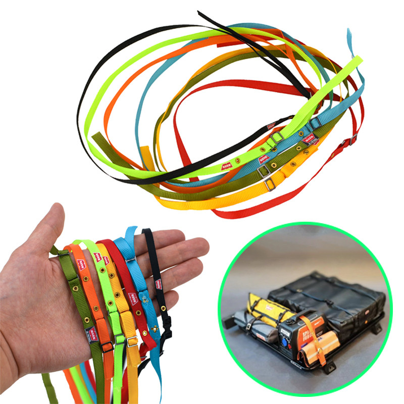 1pcs จําลองสีสันกระเป๋าเดินทาง Rack Binding เชือกสําหรับ 1/10 RC Crawler รถ Traxxas TRX4 Defender TRX6 SCX10 RC4DW