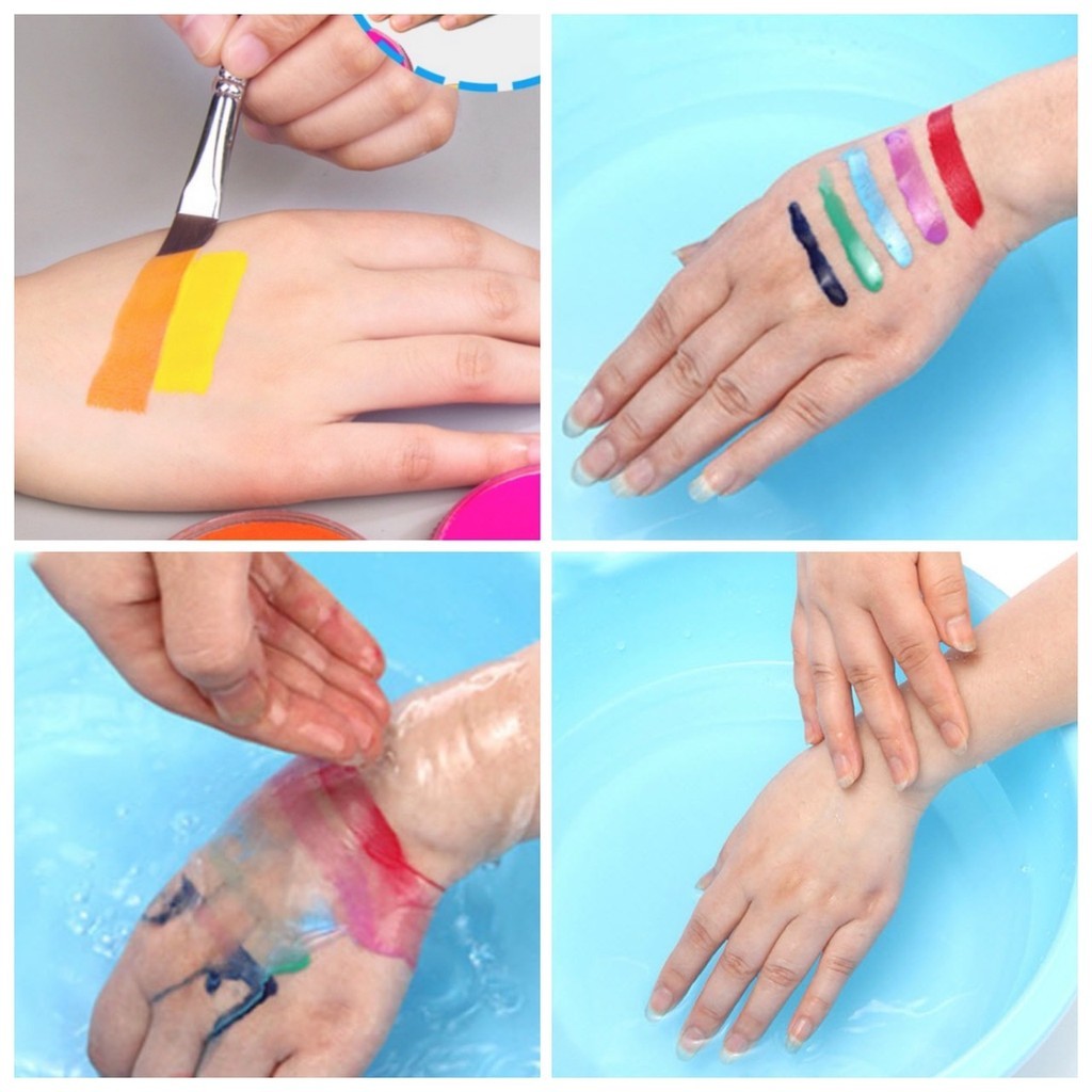 💖 สีน้ำ ทาหน้า สีพรางหน้า เพ้นท์หน้า สีทาหน้า บอดี้เพ้นท์ กิจกรรมปาร์ตี้ ภาคสนาม ไร้สารพิษ ล้างออกง่าย เกรดพรีเมี่ยม 💖 - รูปที่ 3