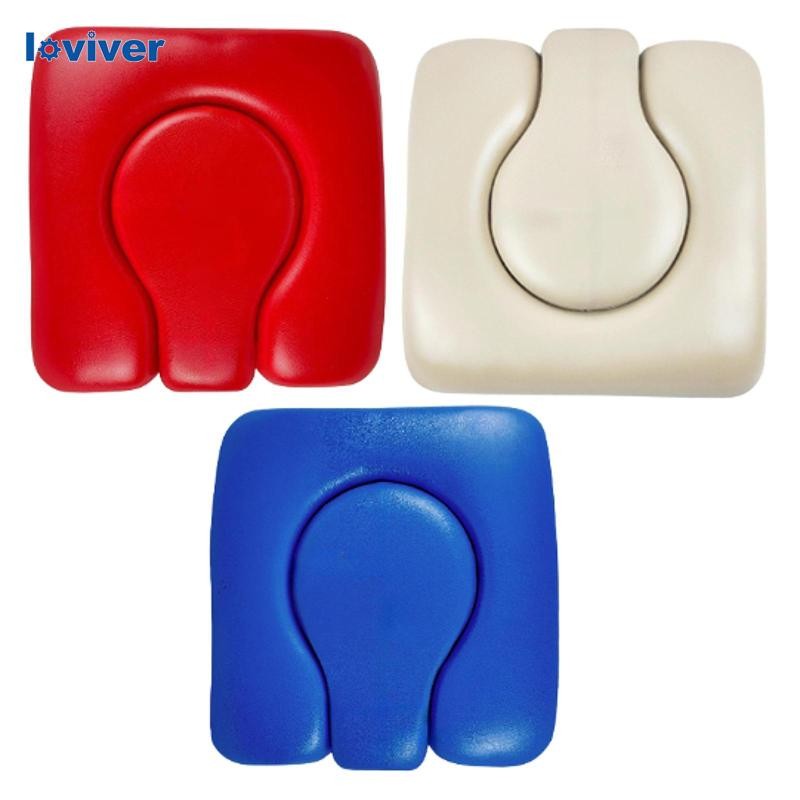 [Loviver] เบาะรองนั่ง Commode ข้างเตียงที่นั่งชักโครกเปลี่ยนหนัง PU เบาะกันน้ําสําหรับรถเข็นอาบน้ําโหมดข้างเตียง