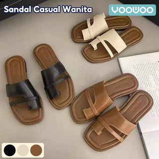 YooWoo Sandal Jepit Jempol Wanita / Sandal Wanita / Sandal Tali / Sandal Jepit Kulit Sintesis / Sandal Anti slip Korean Style