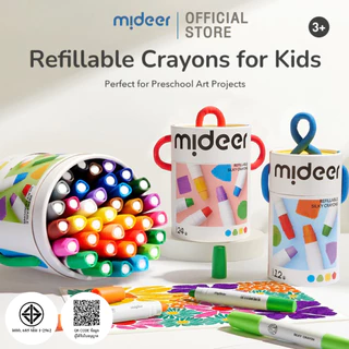 Mideer มิเดียร์ Silky Crayons-colorful Bucket บักเก็ตสีเทียนใยไหมแบบพกพา MD4253-4255