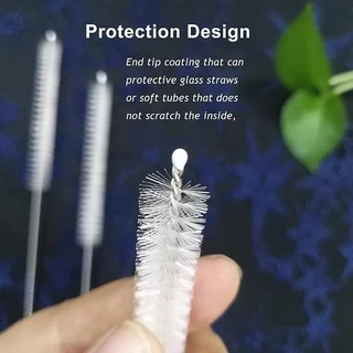 DeeThai แปรงล้างหลอดดูด จุกนม ขนไนล่อน แปรงหลอดทดลอง ไม่ทำให้เป็นรอย straw brush