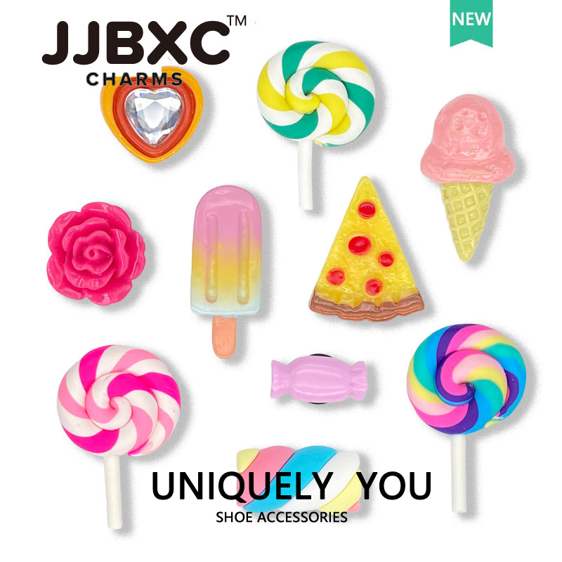 JJBXC cross จิบบิท หัวเข็มขัดลูกอม สีสันสดใส จิ๊บบิท ตัวติดรองเท้า cross