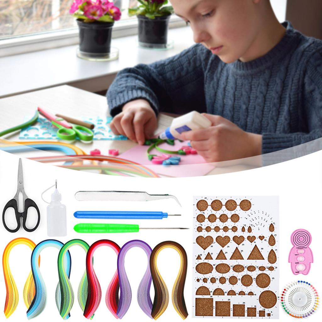 กระดาษ Quilling Craft Kit กระดาษ Quilling DIY เครื่องมือเฉพาะสําหรับตกแต่งสมุดภาพ