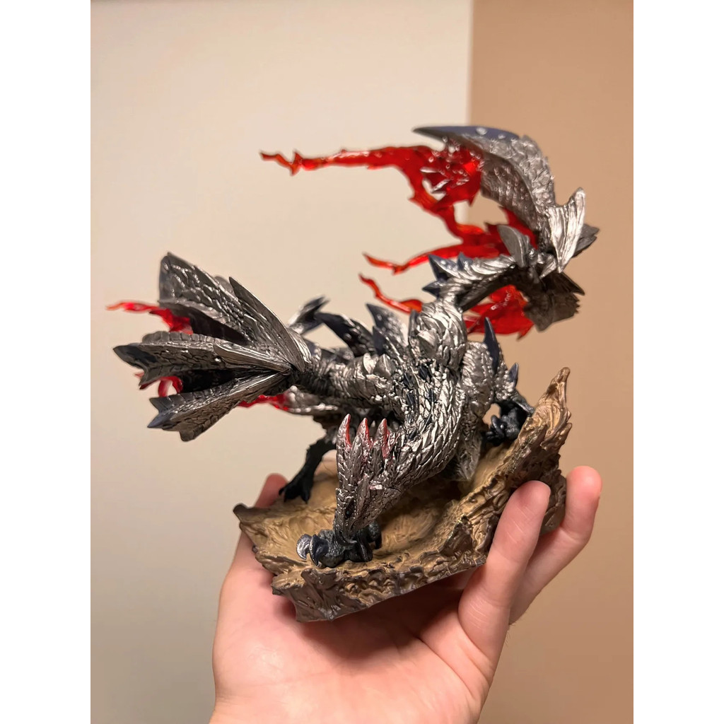 【พร้อมส่ง】monster hunter wilds figure model ฟิกเกอร์มังกรดาวหางที่มีปีกเงิน MH รุ่นรีพริ้นต์ ของขวัญ