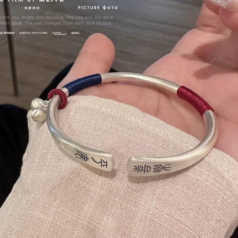 ฮ่องกง เจิ้งเฉิง เครื่องประดับปลอดภัยจอยสร้อยข้อมือเงินแท้หญิง 999 ใหม่สไตล์จีนวิธีโบราณของแข็งสร้อยข้อมือเงินแท้ของขวัญสําหรับแฟนภรรยา 520