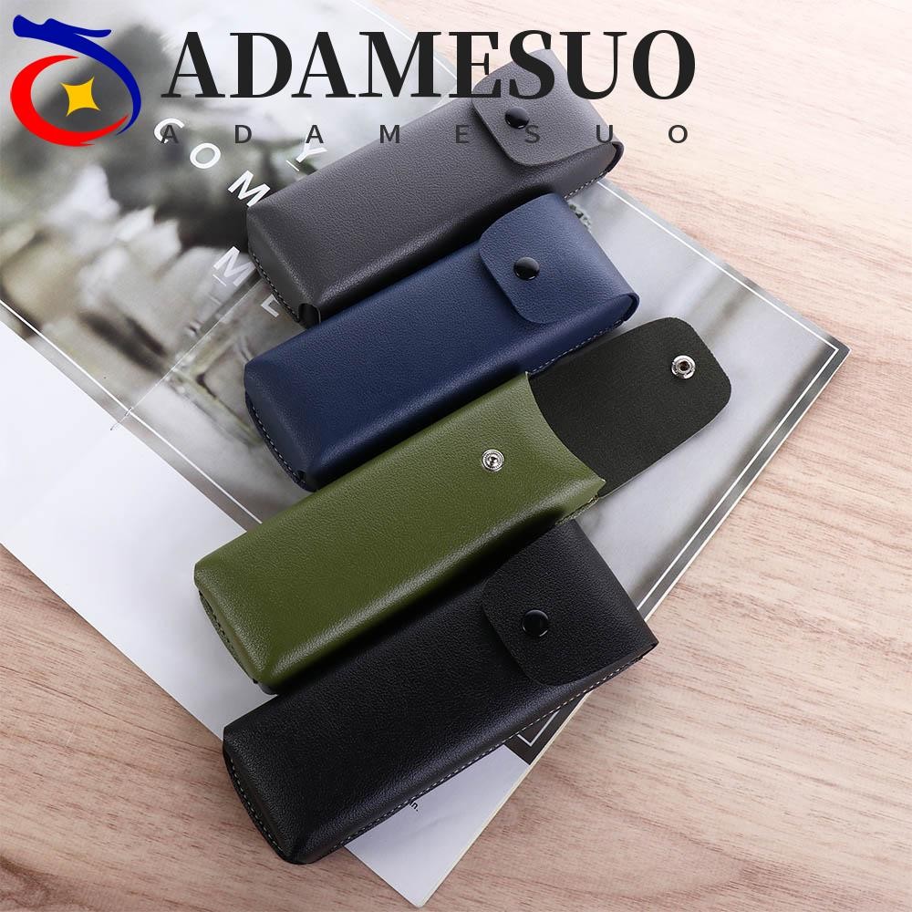 Adamesuo Waistpack กล่องแว่นตาแบบพกพา PU หนังแว่นอ่านหนังสือกรณีแว่นตาแว่นตาป้องกันคอนเทนเนอร์กล่องแว่นตา