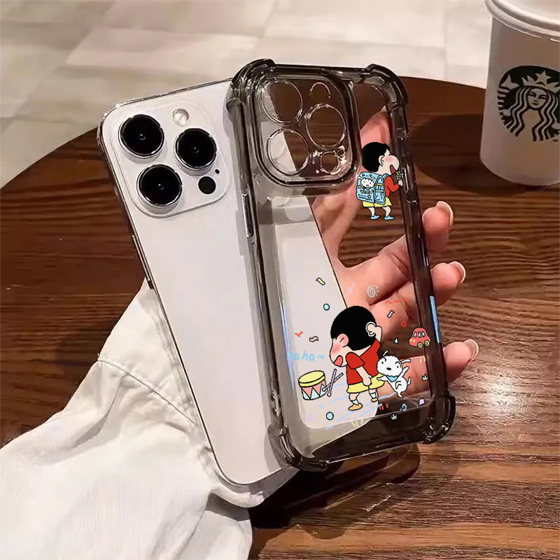 🌸wow🌸สี่มุมหนาป้องกันการตกเลนส์ป้องกันกรณีโทรศัพท์มือถือสำหรับ iPhone 16 15 14 13 12 11 ProMax X/XS XR XSMAX 7 8PLUS