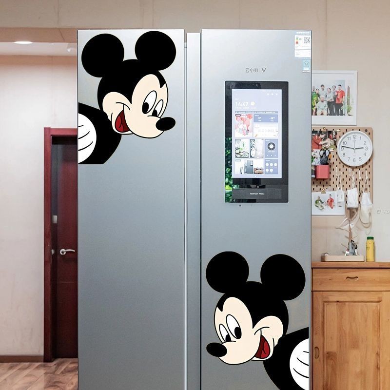 ดิสนีย์มิกกี้การ์ตูนน่ารักสร้างสรรค์บุคลิกภาพ ทําเอง ตู้เย็นสติกเกอร์ตกแต่งกันน้ําภาพวาดสติ๊กเกอร์ติดผนังห้องเด็ก - รูปที่ 2