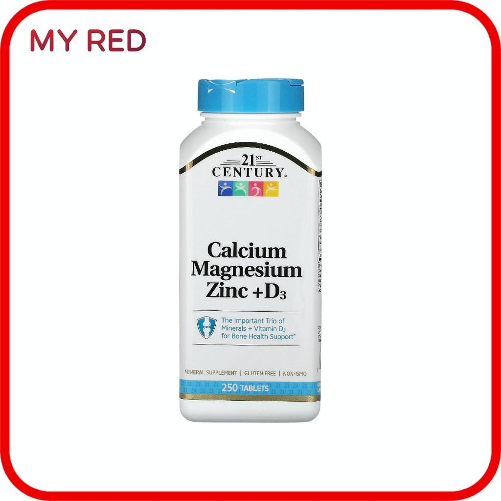 21st Century, Calcium Magnesium Zinc + D3, 250 Tablets