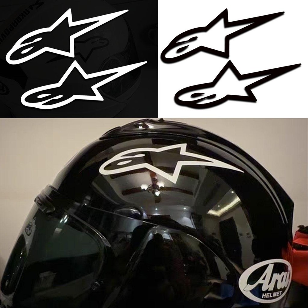 A-style 2 ชิ้น หมวกกันน๊อค มอไซ สกูตเตอร์ สะท้อนแสง สติ๊กเกอร์ กันน้ำ โลโก้ Pcx Giorno Vespa Nmax Ka
