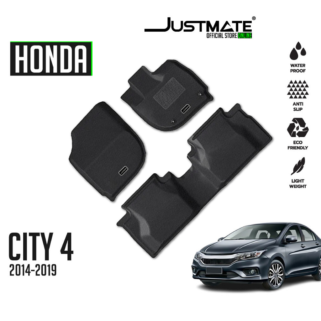 [JUSTMATE] HONDA พรมปูพื้นรถยนต์ CITY 4 2014 - 2019