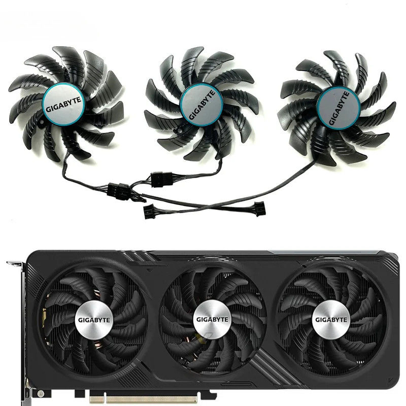ใหม่สําหรับ GIGABYTE GeForce RTX4060 4060ti GAMING OC กราฟิกการ์ดพัดลม PLD08010S12HH