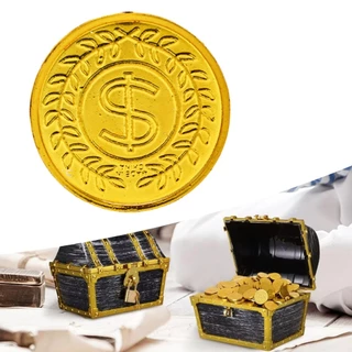 เหรียญโจรสลัด 100 เหรียญทอง coin สำหรับเล่นเกมประดับตกแต่งปาร์ตี้ แบบพลาสติก