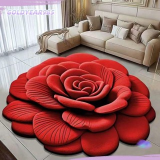 GOLDYEAR985 พรมปูพื้นดอกโบตั๋น,พรมกันลื่นรูปพิเศษพรมดอกไม้,ท…