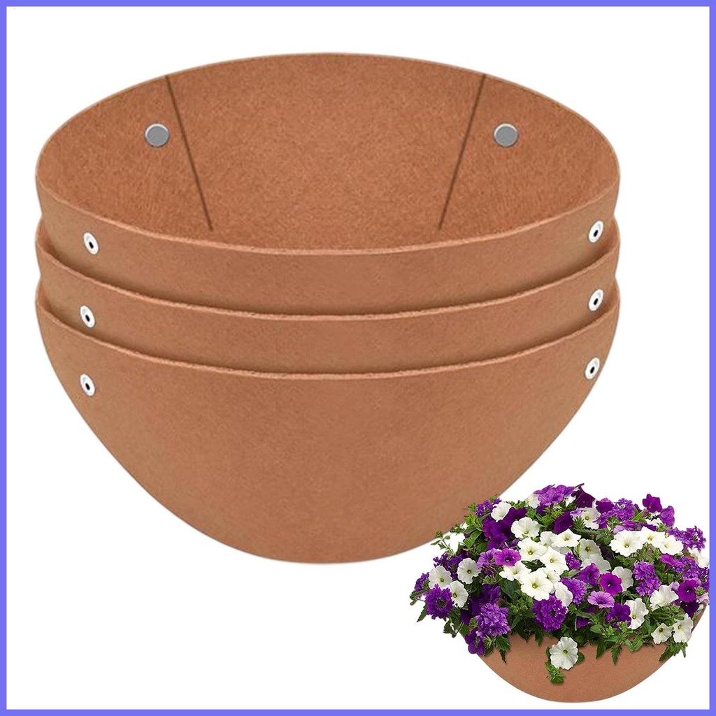 Dangling ตะกร้า Liners รอบตะกร้าดอกไม้ Liners ชุด 3 Reusable Garden Supplies Thicken เปลี่ยน hontin2