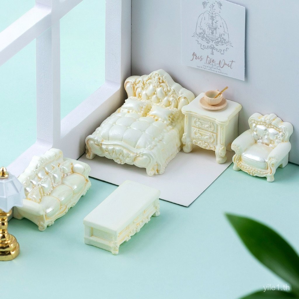 ตกแต่งบ้านตุ๊กตาสไตล์บาโรก อุปกรณ์ตกแต่ง DIY ขนาดเล็กสำหรับบ้านตุ๊กตา