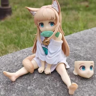 💥จัดส่งจากประเทศไทย💥15 ซม.แป้งถั่วเหลืองแมวสาว Kinako คอสเพลย์แมว Action Figure รุ่น Q ตุ๊กตาของขวัญเด็กตกแต่งรถเครื่องประดับของเล่นคอลเลกชันตกแต่งบ้านประติมากรรมเค้กตกแต่ง Gacha