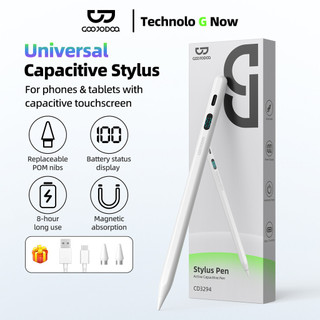 GOOJODOQ Universal Stylus Pens With Power Display Secure Magnetic Attachment Durable and  Replaceable POM Tips
