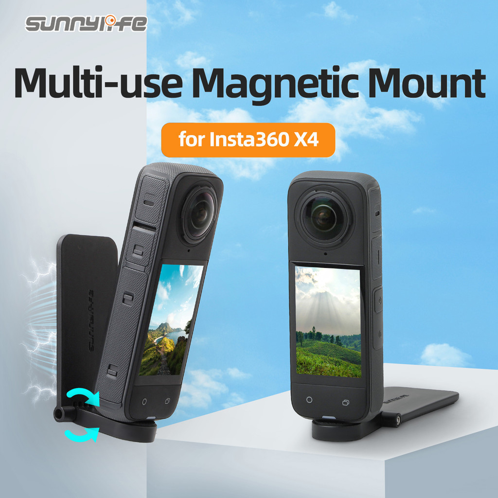 สําหรับ DJI OSMO 360/กระเป๋า 4/3/Insta360 X5/X4 วงเล็บแม่เหล็กฐานจับ 360 GO3S/Ace Pro2 เดสก์ท็อปวงเล็บแม่เหล็กอุปกรณ์เสริมกล้อง