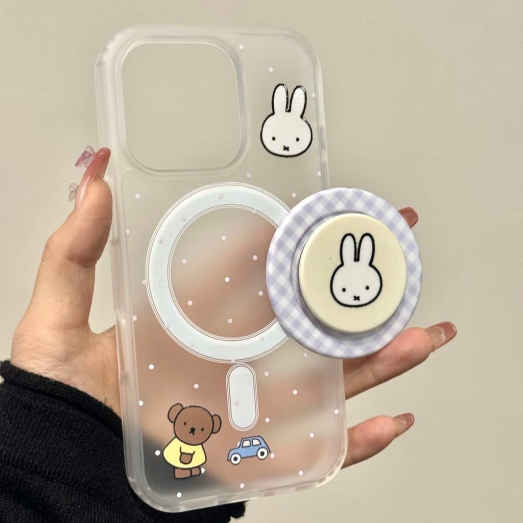 หมีน้อย Flying Rice Rabbit เหมาะสําหรับ Samsung S25 FE s25ultra เคสโทรศัพท์ s23 + s24fe ญี่ปุ่นเกาหลี s22 + s21fe Katie s20fe แม่เหล็ก a25a26a36 น่ารัก a06a16 กันกระแทก a05a55a15