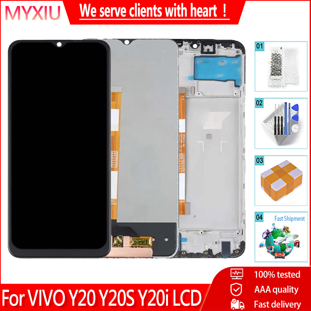 6.51 "สําหรับVivo Y20 Y20i Y20SจอแสดงผลLCD Touch Screenพร้อมกรอบDigitizerสําหรับVivo V2029 V2027 V20