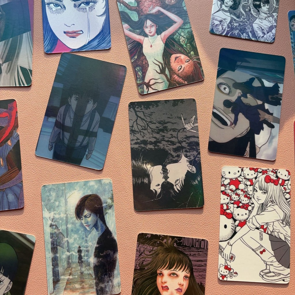 Tomie Merchanded Laser Card Junji Ito HD อะนิเมะการ์ดสินค้าสองมิติการ์ด LOMO โปสการ์ด Fujiang รอบเลเ