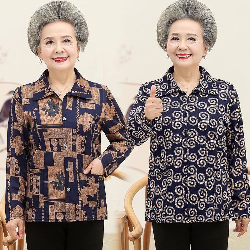 เสื้อผ้าสำหรับคนวัยทำงานและผู้ใหญ่ แบบไซส์บวก เสื้อแขนยาวสำหรับแม่และยาย เหมาะสำหรับฤดูหนาวและฤดูใบไม้เปลี่ยนสี