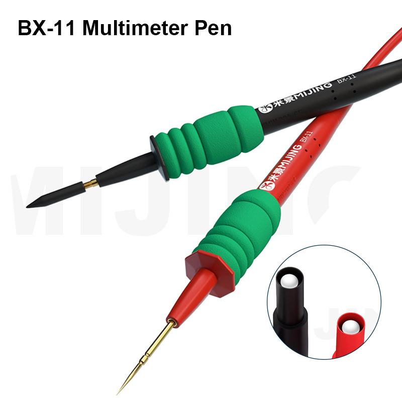 Mijing BX-11 ปากกามัลติมิเตอร์แบบดิจิตอลสากลพร้อมความต้านทานภายในต่ําแกนทองแดงบริสุทธิ์ลวดทดสอบซิลิโคนนุ่มพิเศษ