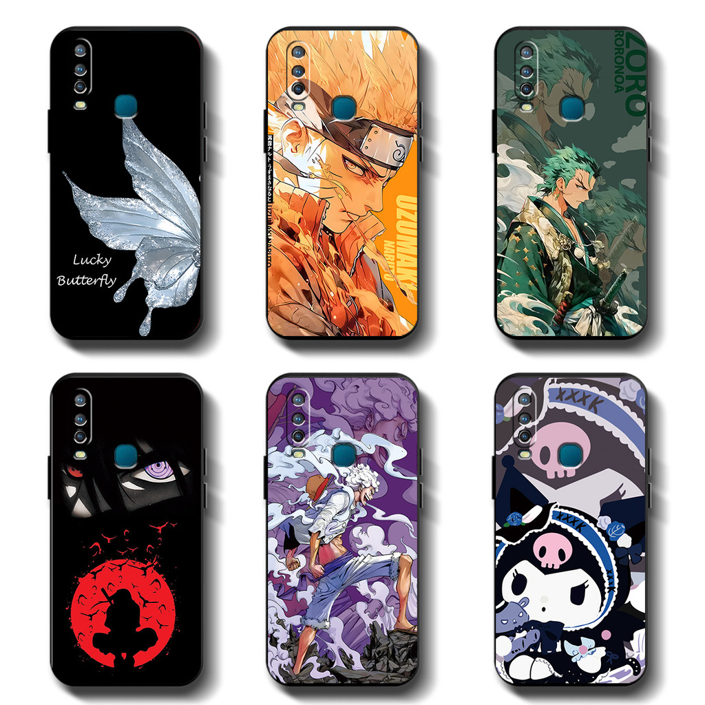 Softcase VIVO 1901 1902 1904 Y15 Y12 Y17 Anticrack Casing คุณภาพสูง TPU cover Full Protection Silicon Black Rubber Case