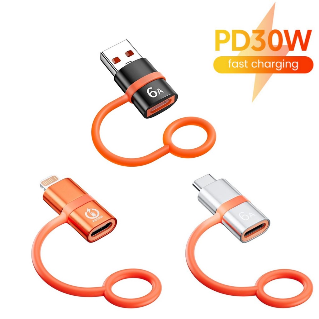 Pd30w Type-C Fast Charging Adapter เหมาะสําหรับโทรศัพท์มือถือประเภท C ชาย USB หญิงแปลง USBC OTG สําห