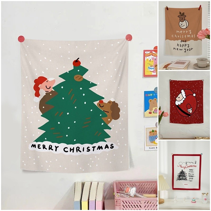 Nordic Ins สไตล์เทศกาลคริสต์มาสตกแต่งแขวนผนังตกแต่งห้องนอน