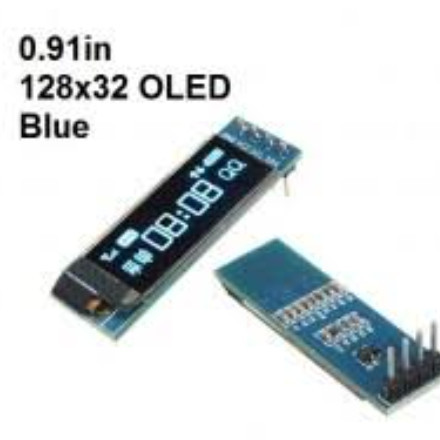 ใหม่ Blue OLED 0.91 INCH 0.91 "จอแสดงผลโมดูล 0.91INCH 128x32 I2C สีฟ้า