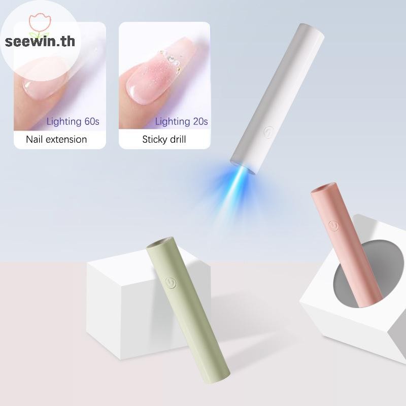 Seewin Quick Dry Nail Phototherapy Machine UV LEDs 3W Gel Polish เครื่องเป่าเล็บโคมไฟเล็บเครื่องมือชาร์จอุปกรณ์ Salon th