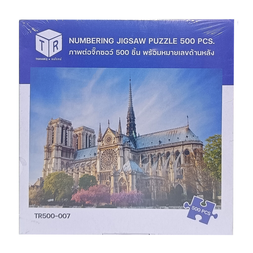 Jigsaw Puzzle ตัวต่อจิ๊กซอว์ 500 ชิ้น TR500-007 Architecture สิ่งก่อสร้าง Notre-Dame Cathedral Paris
