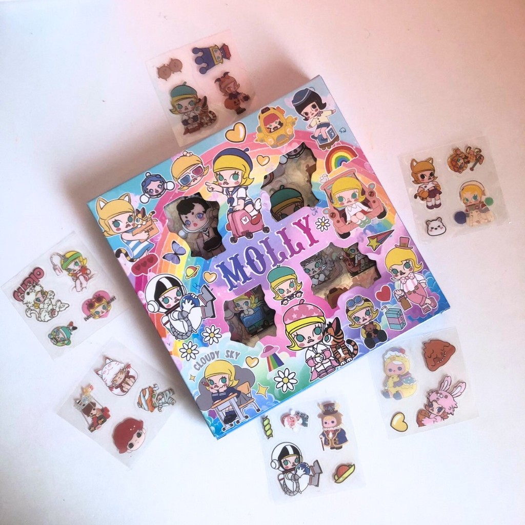ADORABLE CHARACTER STICKER SET BOX ONTENTS 100 ชิ้นสติกเกอร์ CHARACTER น่ารัก