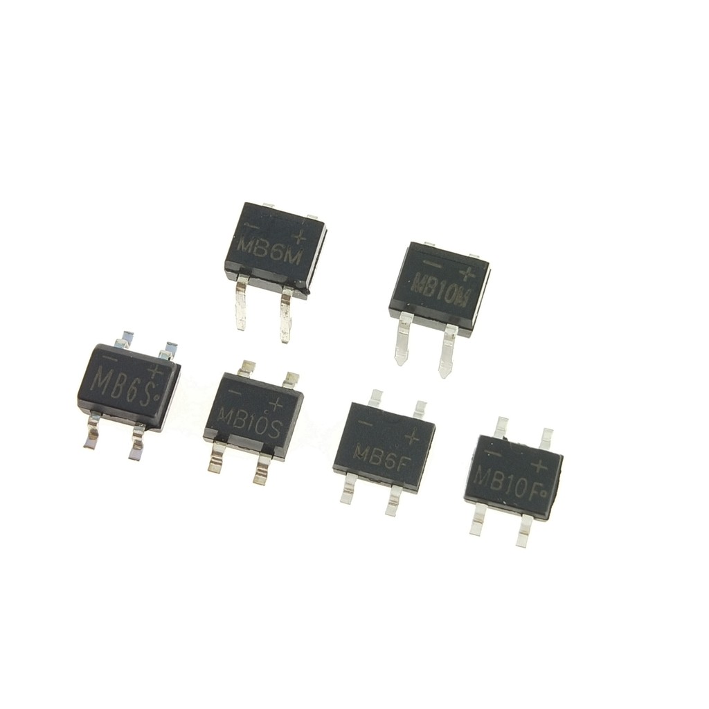 MB6F/MB6S/MB10S/MB6M Rectifier Patch แบบสอดตรง เสาสะพาน 4 พิน 0.5 A1A600V1000V ใหม่เอี่ยม MB6M (ใส่ต