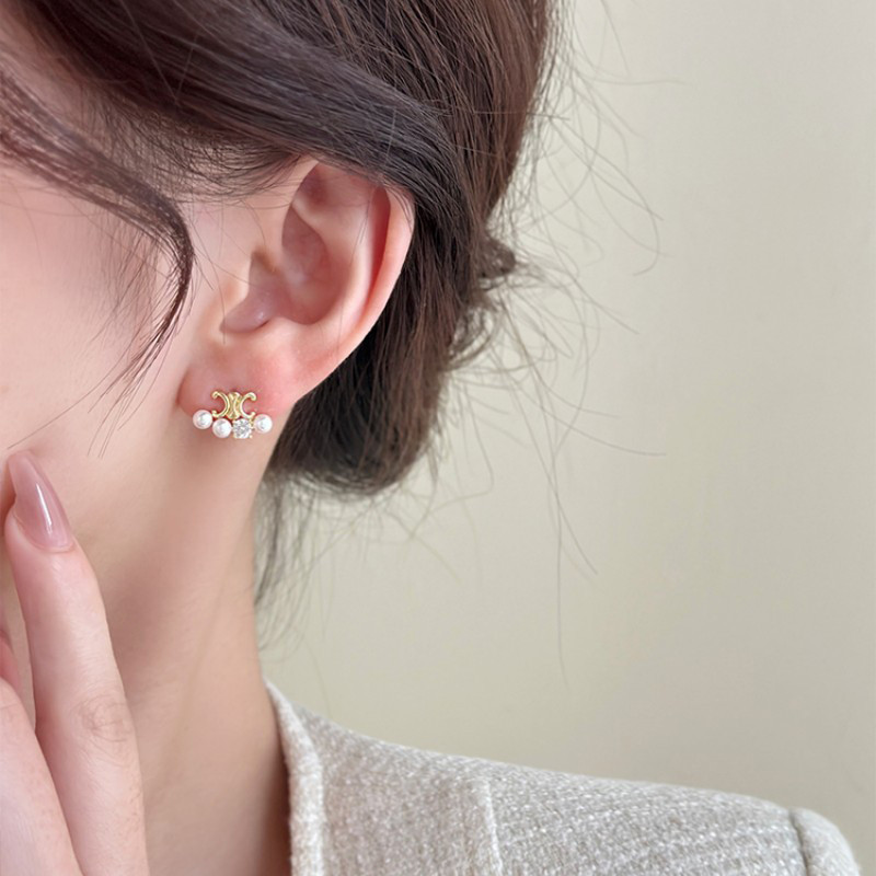 COD-ในไทย💖ต่างหูสตั๊ด ประดับไข่มุก ย้อนยุค ความรู้สึกระดับไฮเอนด์ สไตล์หรูหราแสง สำหรับผู้หญิง เครื่องประดับแฟชั่น-Kri - รูปที่ 2