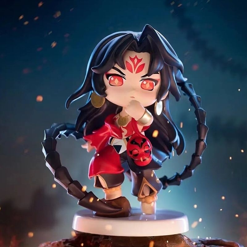 Popmart POPMART OnmART Desktop Mystery Box Figure Assembly Onmyoji Influencer ของแท้ Asura