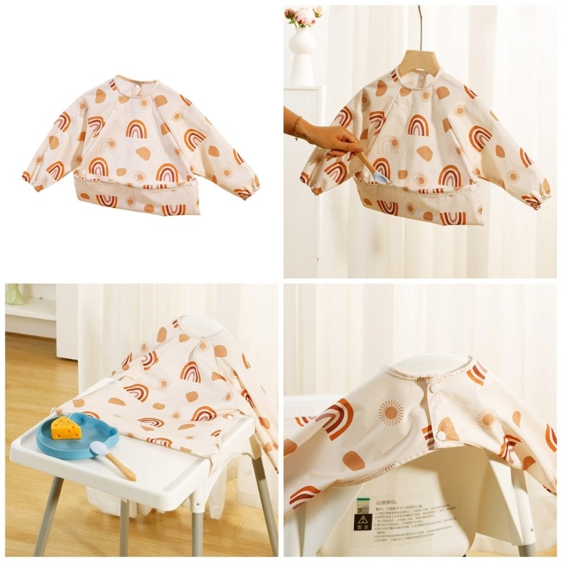 Lu Baby Bib ผ้ากันเปื้อนสําหรับ 1-3 ปี Infant Mess Proof Bib