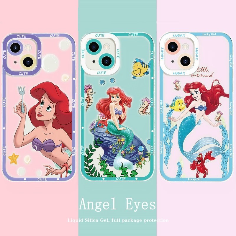 เคส Huawei Y9 Y9S Prime 2019 P30 Pro Nova 3i 5T 7 9 SE Honor 90 Lite X9A X9B X8B Nova3i Nova5t Angel Eyes Transparent Protect Camera Sea Mermaid Princess Soft Case Cover