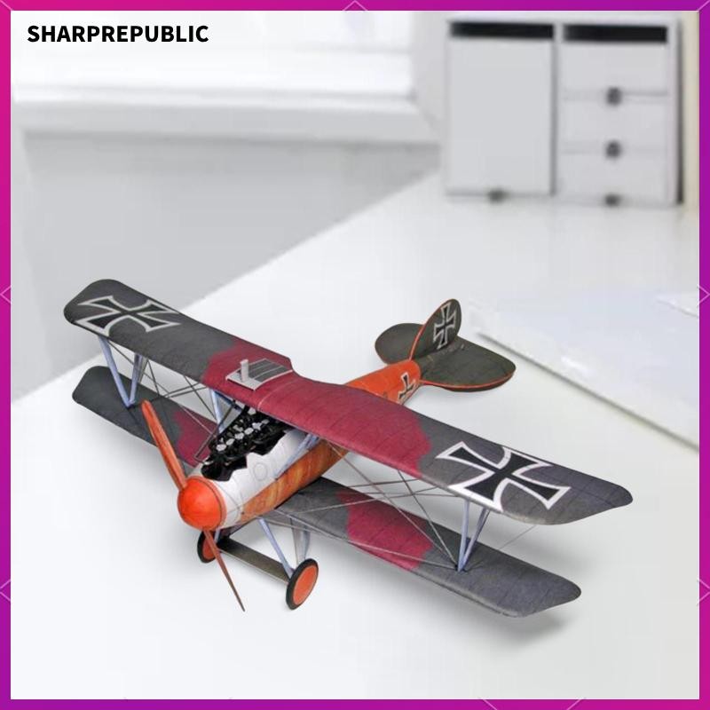 [Sharprepublic] 1:33 Scale plane Model DIY Paper Arts เครื่องบินตกแต่งโต๊ะของเล่นทําด้วยมือ Fighter 