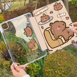 เคสไอแพด gen11 10 pro10.5 pro12.9 13 pro11 mini6 7 gen56789 Air13 air1234567เคสสำหรับไอแพด ขอบใส มีที่ใส่ปากกาจัดส่งโดย