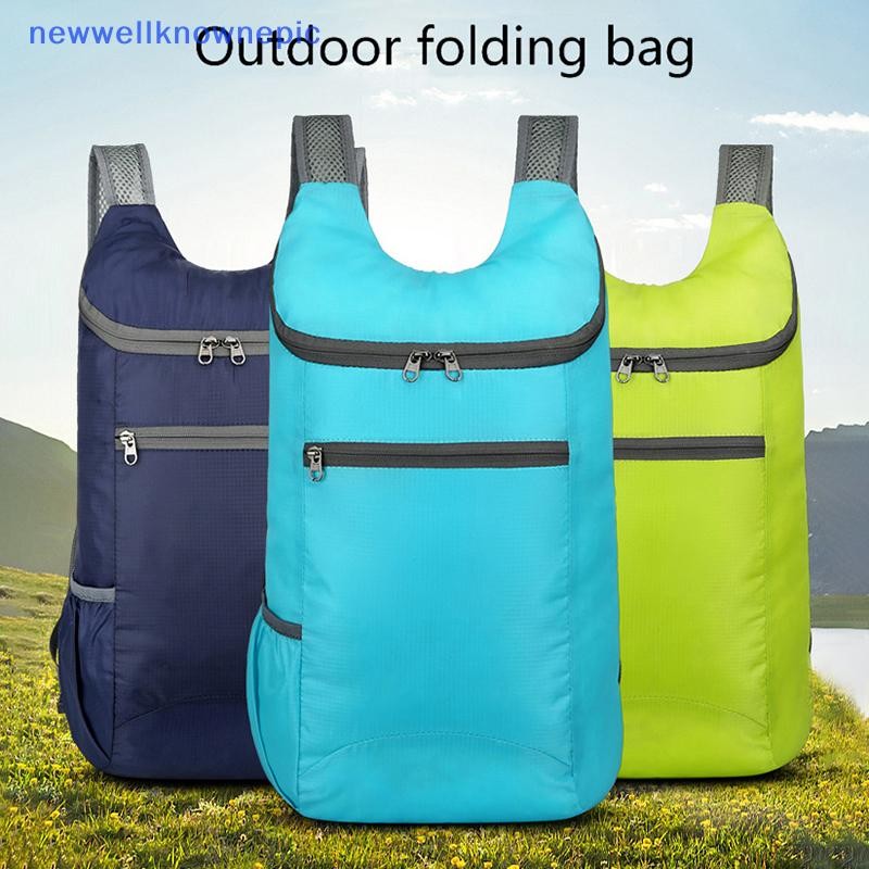 Newwellknownepic 20L กระเป๋าพับได้น้ําหนักเบากระเป๋าเป้สะพายหลังกลางแจ้ง Camping Hiking Travel Sport Bag TH
