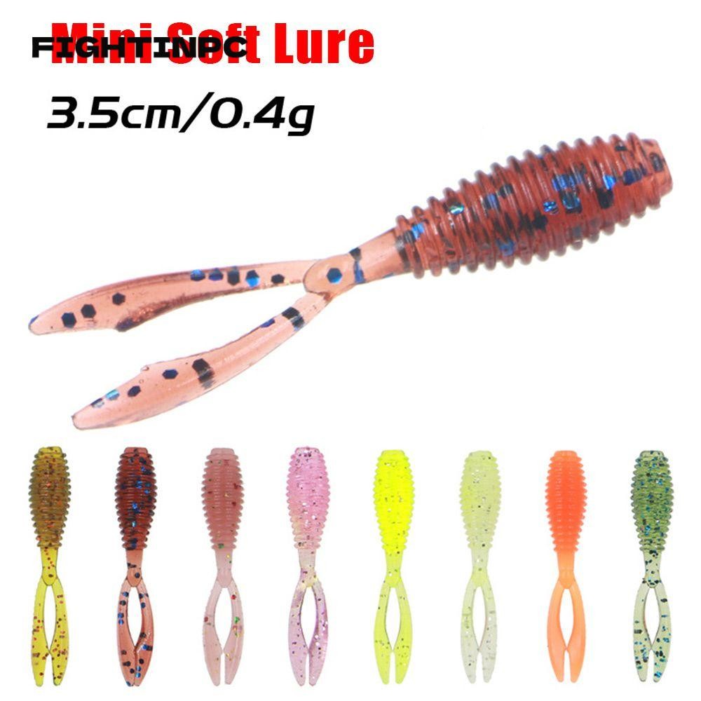 Fightinpc 10 ชิ้น 36 มิลลิเมตร 0.3 กรัมเหยื่อตกปลาอ่อน Twin Tail ซิลิโคนสําหรับ Ocean Sea Fishing Tackle