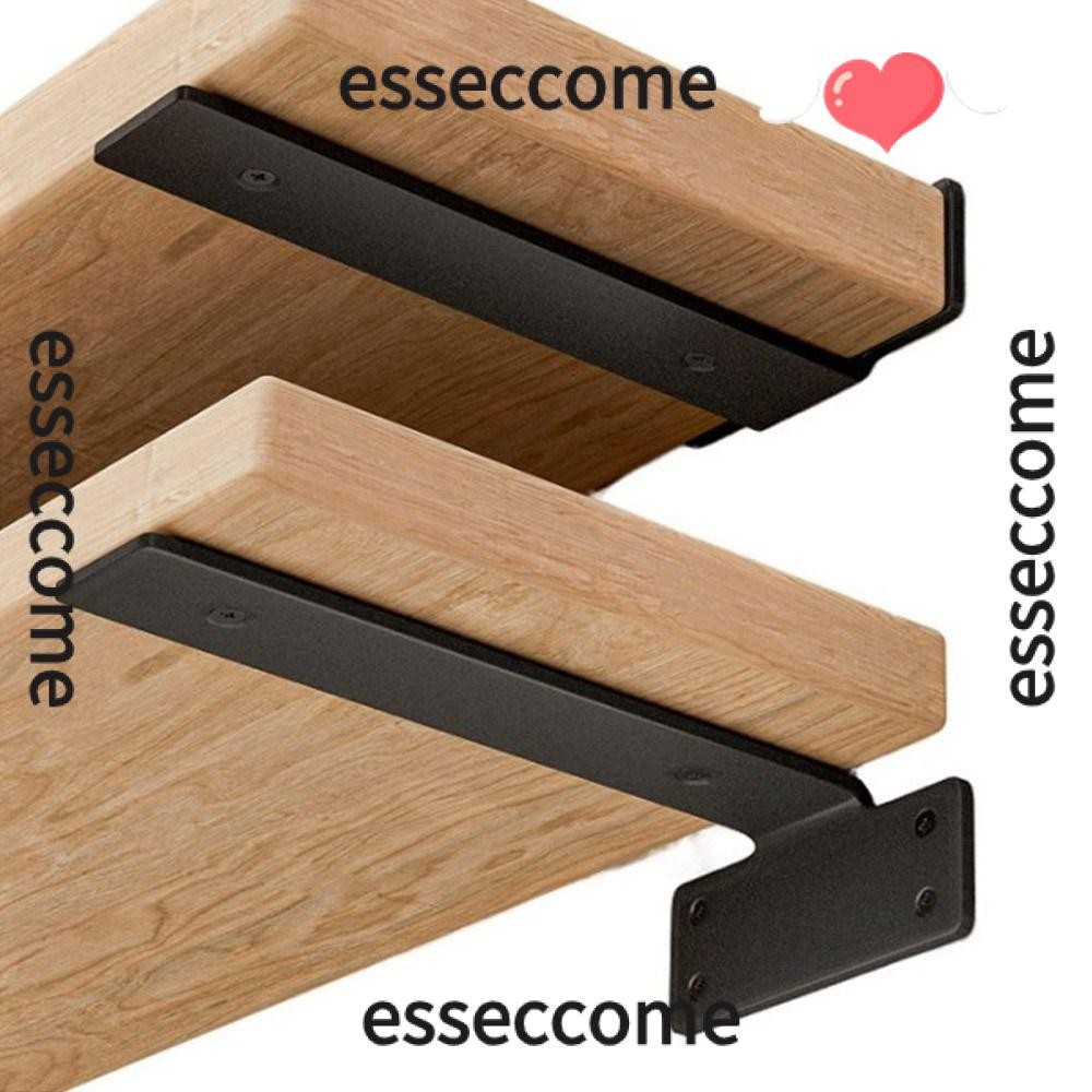Esseccome ขายึดชั้นวางลอย, ขายึดชั้นวางเหล็กหล่อเคลือบสีดําสําหรับงานหนัก, รองรับชั้นวางของติดผนังโลหะ