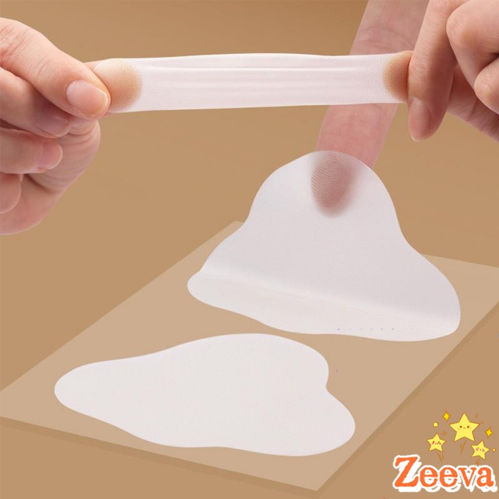 Zeeva【มีสินค้าในสต๊อก】 สติกเกอร์เจล 2Pcs/set แผ่นแปะกันน้ำ สําหรับติดเท้า กันกัด นุ่มสบาย ดูแลเท้า heel stickers