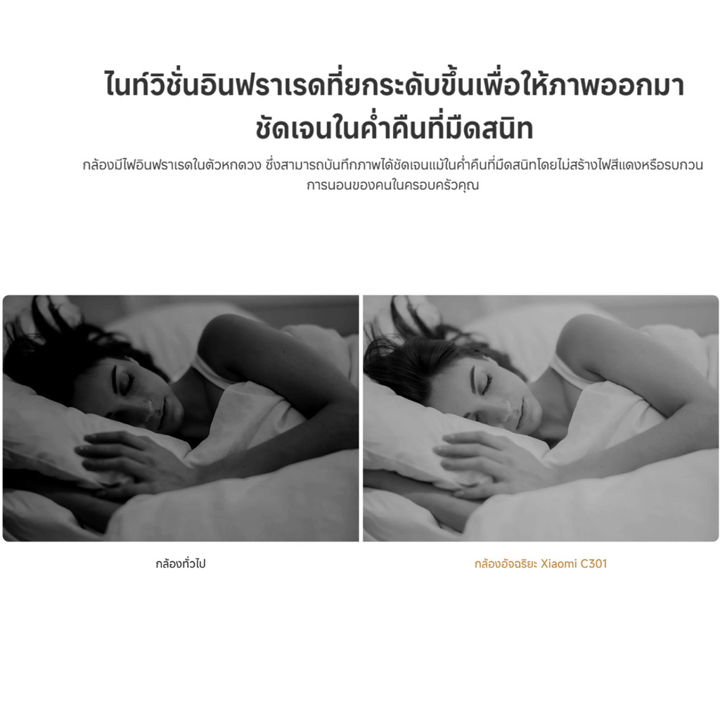 Xiaomi Smart Camera C301 กล้องวงจรปิด คุณภาพระดับ 2K ประกันศูนย์ไทย 1 ปี