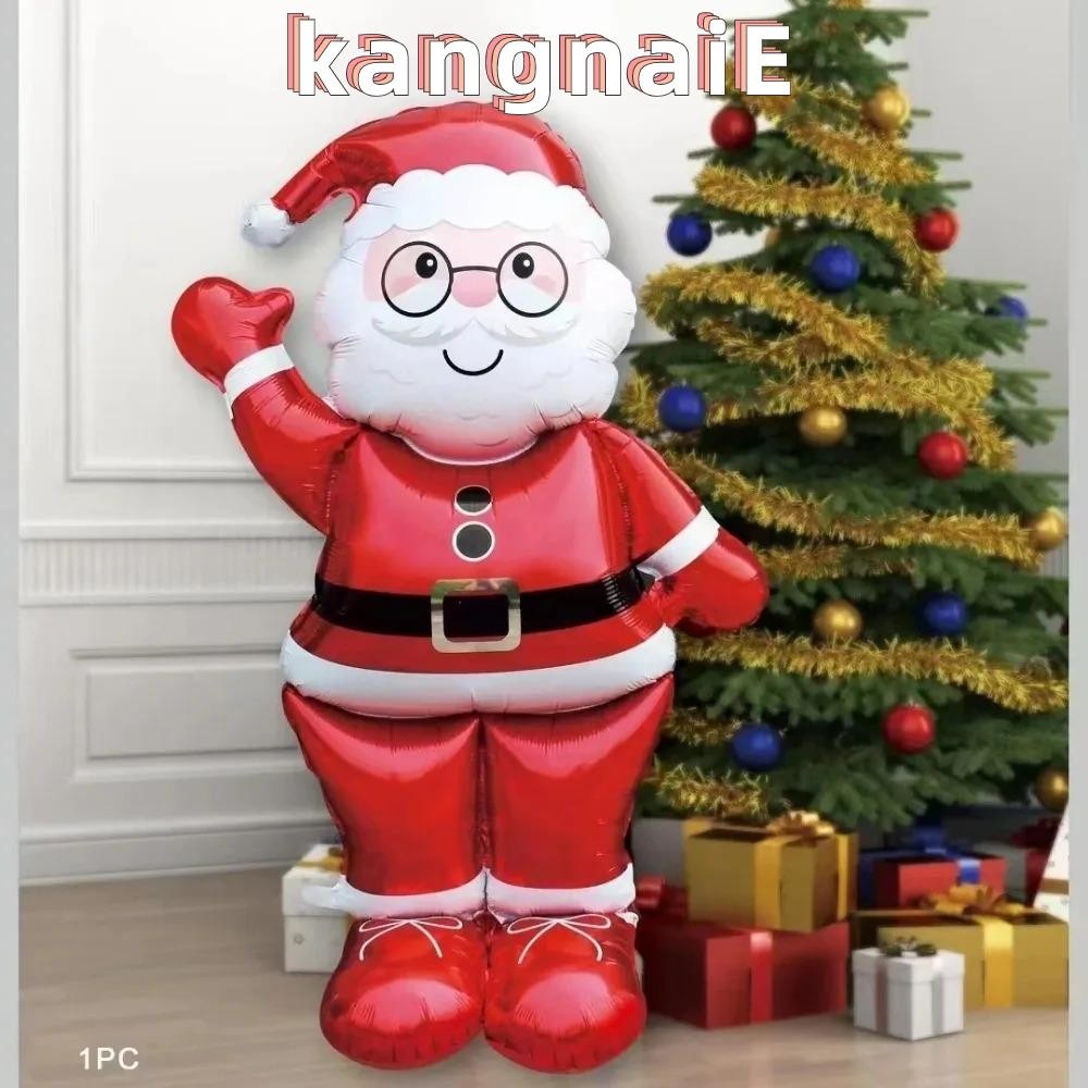 Kangnai ลูกโป่งฟอยล์เป่าลมคริสต์มาส, ขาตั้งซานตาคลอสยักษ์โดย Air Xmas Party เครื่องประดับบอลลูน, ของเล่นเด็ก Snowman ขนาดใหญ่ 60in ลูกโป่งยืน